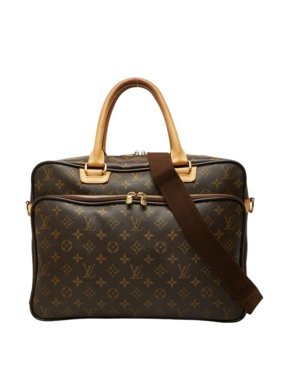 Louis Vuitton Monogram Icare Business Shoulder Bag 2-Way Brown Leather